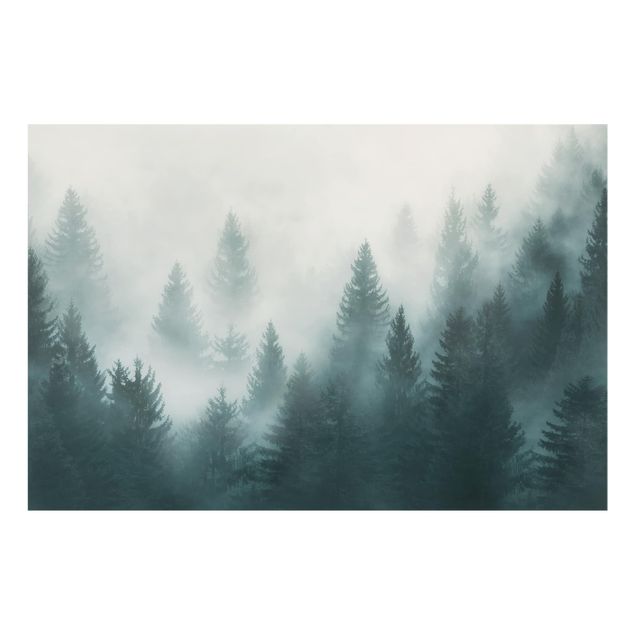 Painel anti-salpicos de cozinha Coniferous Forest In Fog