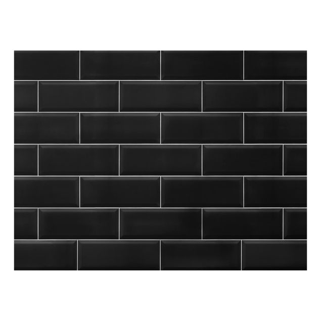painel anti salpicos cozinha Ceramic Tiles Black