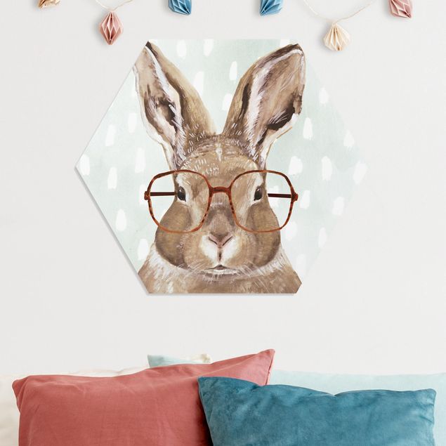 Quadros modernos Animals With Glasses - Rabbit