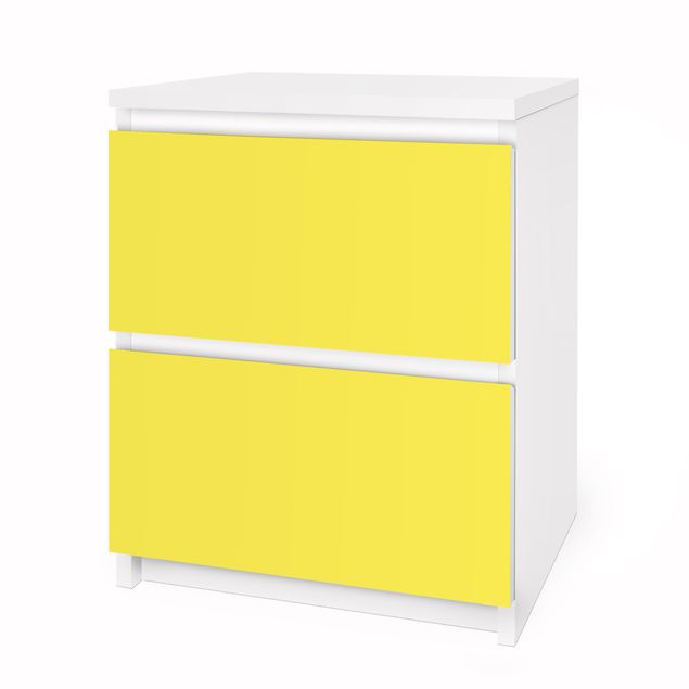 Papel autocolante para móveis Cómoda Malm Colour Lemon Yellow