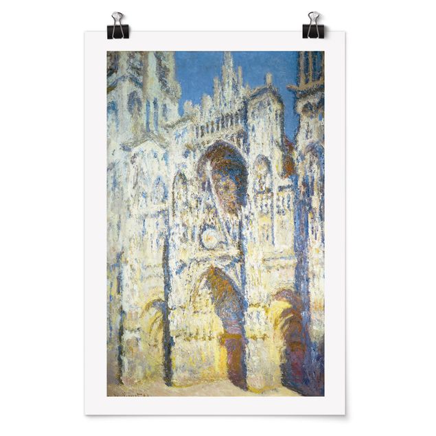 Posters quadros famosos Claude Monet - Portal of the Cathedral of Rouen