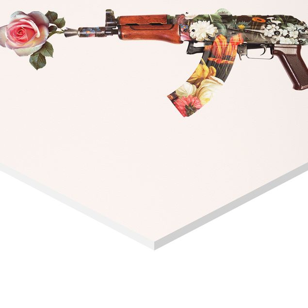 Quadros rosas Pistols With Bouquet