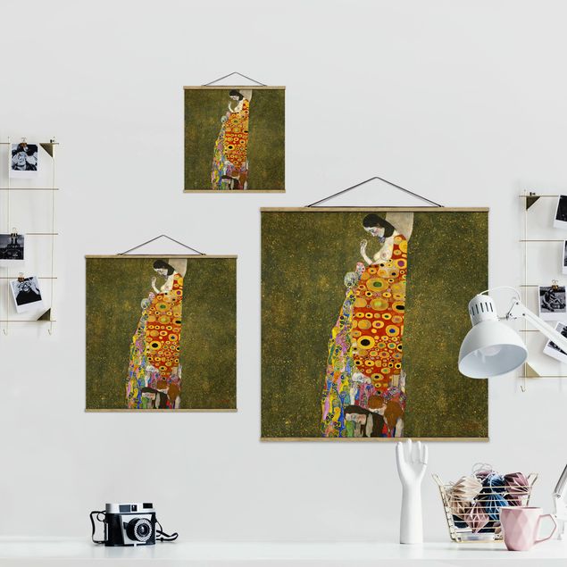 Quadros retratos Gustav Klimt - Hope II