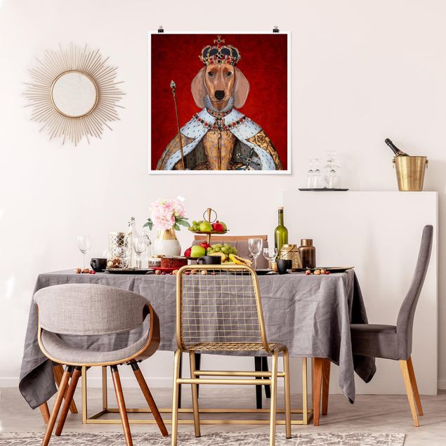 decoraçao para parede de cozinha Animal Portrait - Dachshund Queen