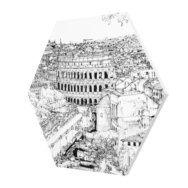 quadros para parede City Study - Rome