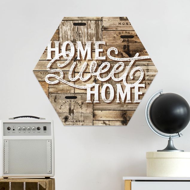 Quadros família Home sweet Home Wooden Panel