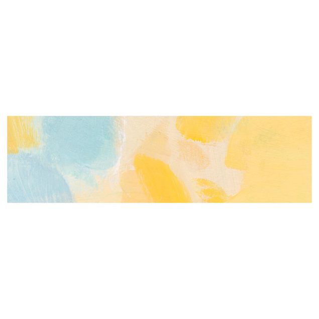 Backsplash de cozinha Spring Composition In Yellow and Blue