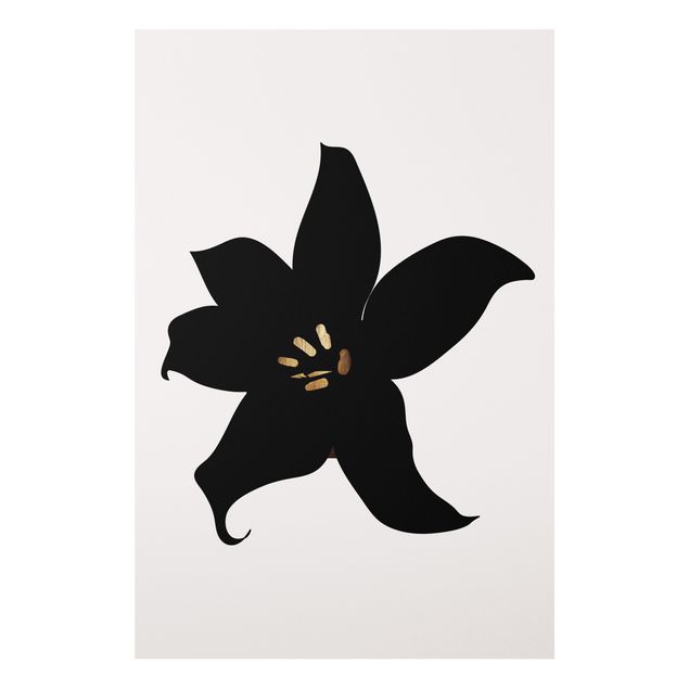 decoraçoes cozinha Graphical Plant World - Orchid Black And Gold