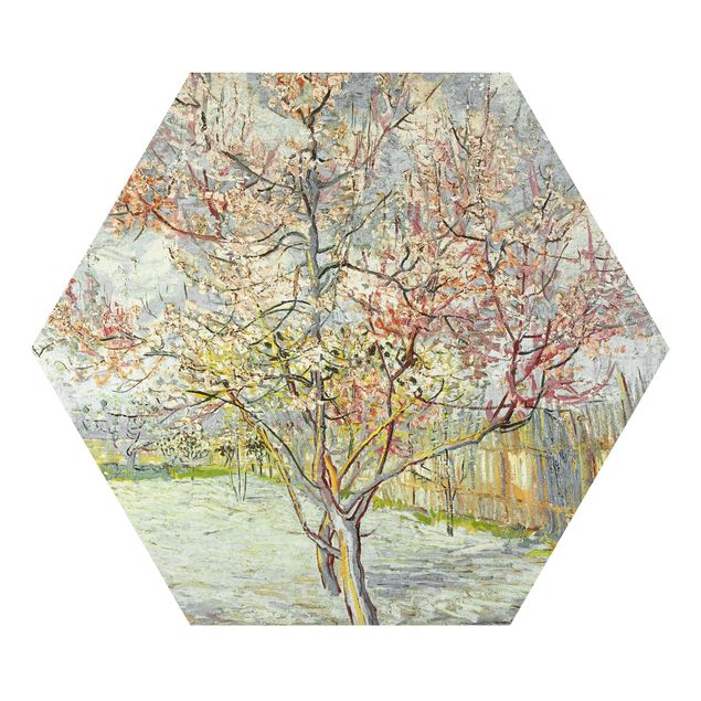 Quadros por movimento artístico Vincent van Gogh - Flowering Peach Trees