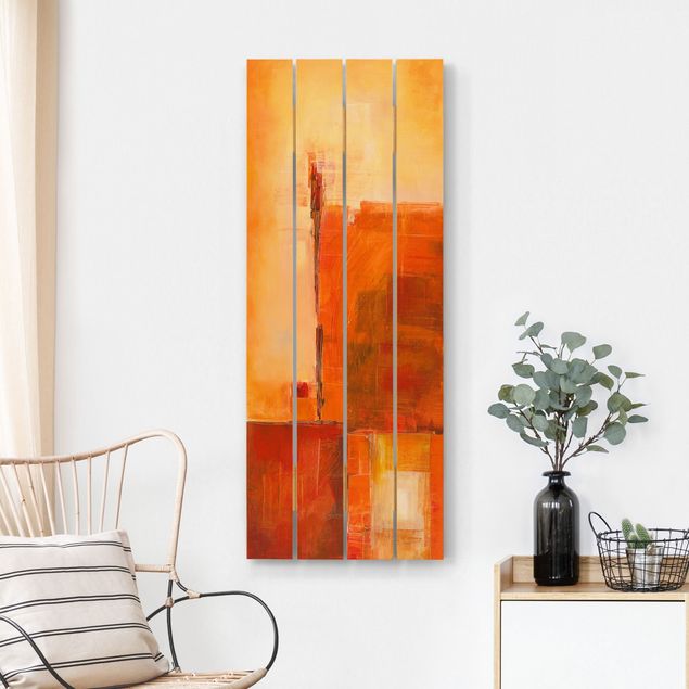 Quadros de Petra Schüssler Abstract Orange Brown