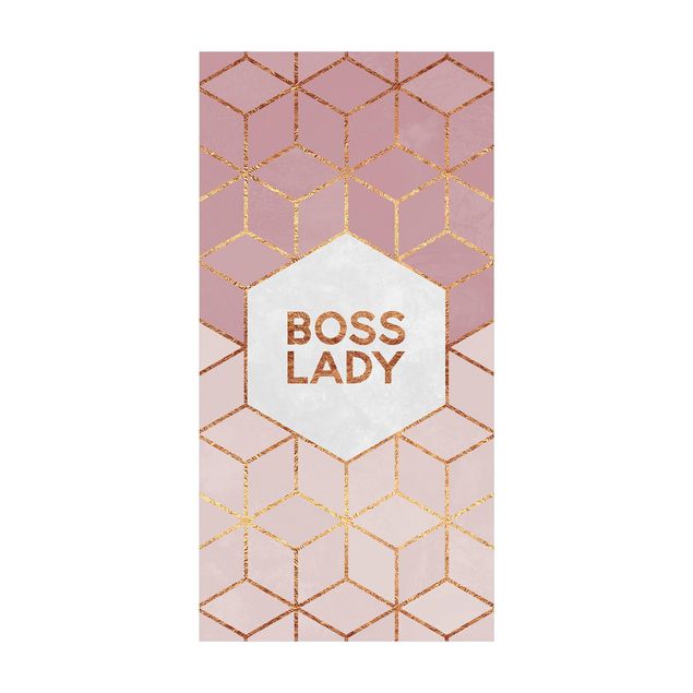 Tapetes abstratos Boss Lady Hexagons Pink