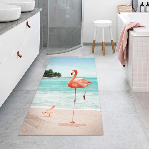 decoraçoes cozinha Beach With Flamingo