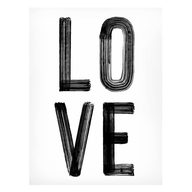 Quadros magnéticos frases Love Typography in Black