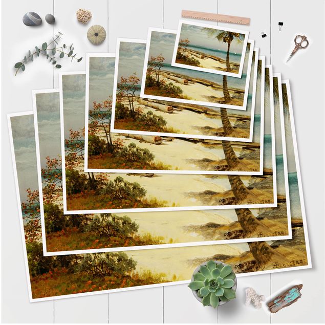 Posters praia Albert Bierstadt - Tropical Coast