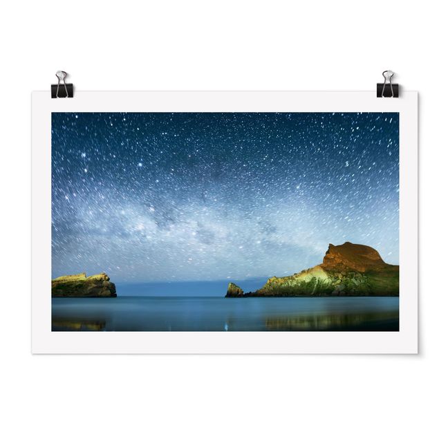 quadro decorativo mar Starry Sky