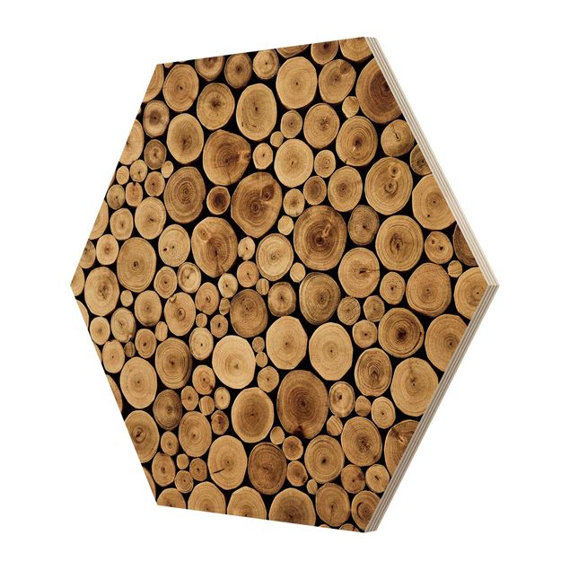 Quadros hexagonais Homey Firewood