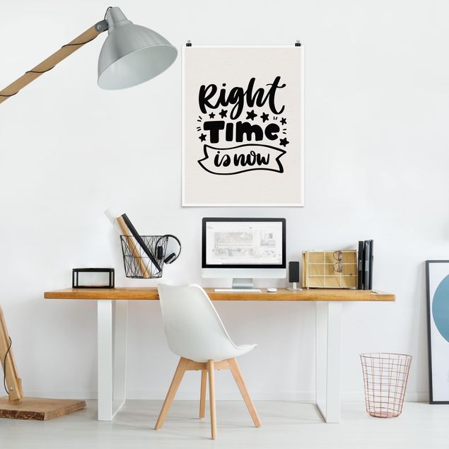 Posters frases Right Time Is Now