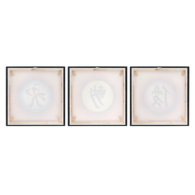 Quadros decorativos Chinese Characters Trio