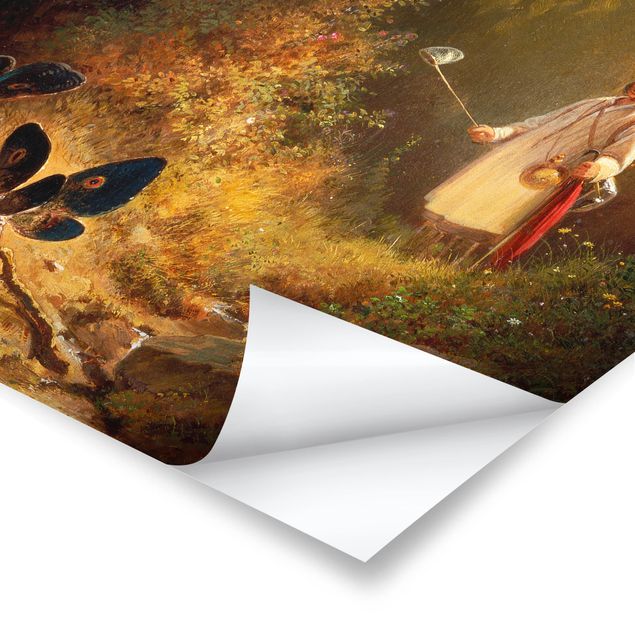 Posters quadros famosos Carl Spitzweg - The Butterfly Hunter