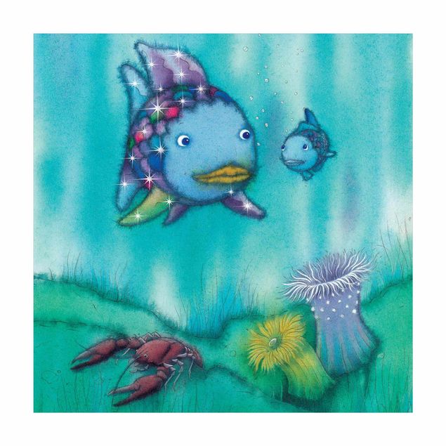 Tapete azul The Rainbow Fish - Two Fish Friends Out And About