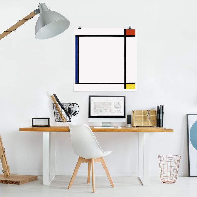 decoraçao para parede de cozinha Piet Mondrian - Composition III with Red, Yellow and Blue