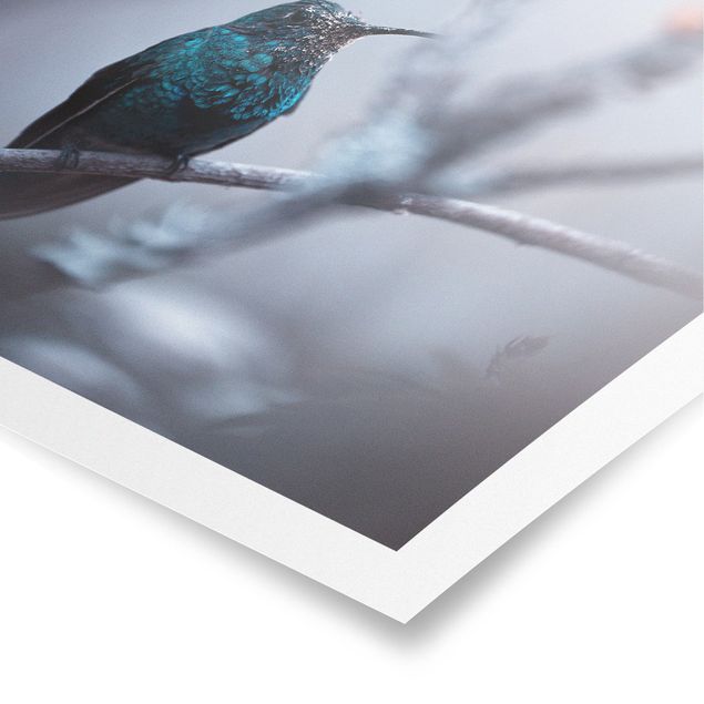 quadros modernos para quarto de casal Hummingbird In Winter