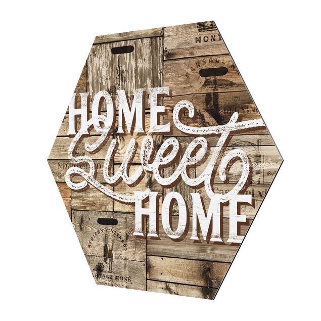 decoração quadros Home sweet Home Wooden Panel