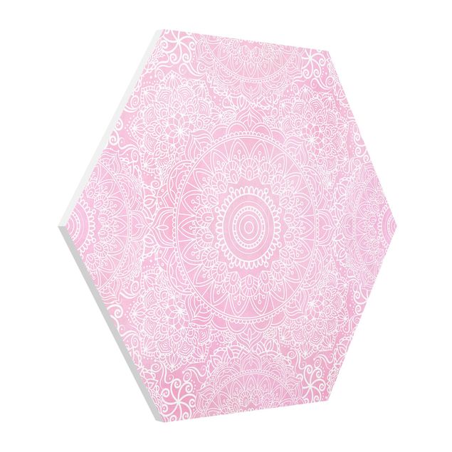 Quadros padrões Pattern Mandala Pink