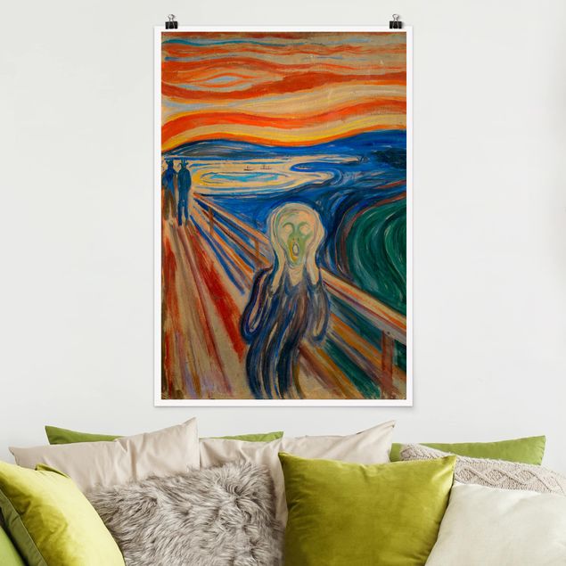Quadros movimento artístico Expressionismo Edvard Munch - The Scream
