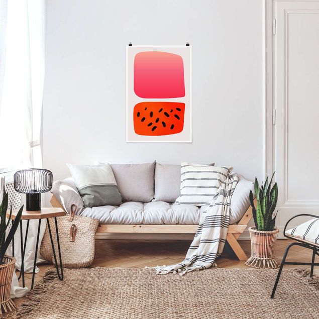 Posters quadros famosos Abstract Shapes - Melon And Pink