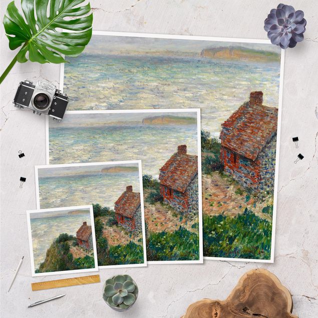 quadro decorativo mar Claude Monet - Fisherman's house at Petit Ailly