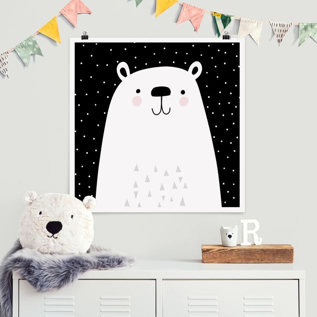 decoração para quartos infantis Zoo With Patterns - Polar Bear