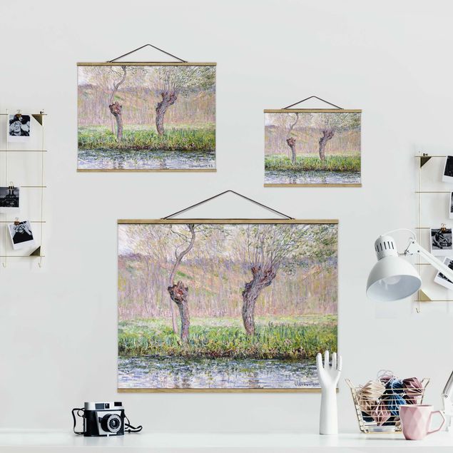 Quadros famosos Claude Monet - Willow Trees Spring