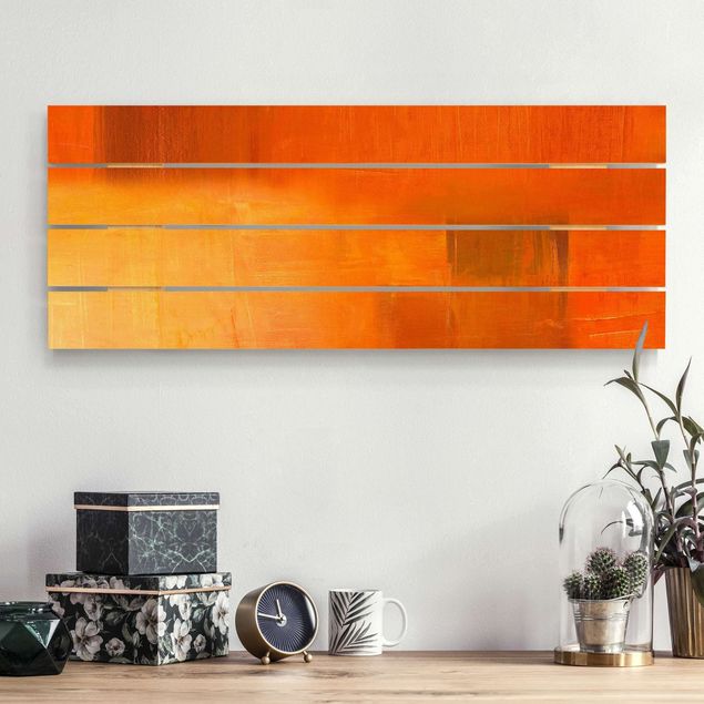 decoraçao para parede de cozinha Composition In Orange And Brown 03