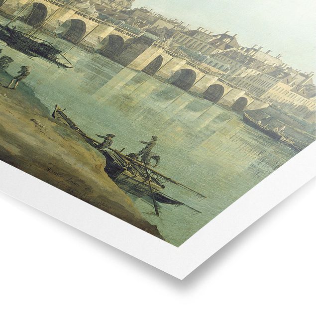 Quadros por movimento artístico Bernardo Bellotto - View of Dresden from the Right Bank of the Elbe with Augustus Bridge