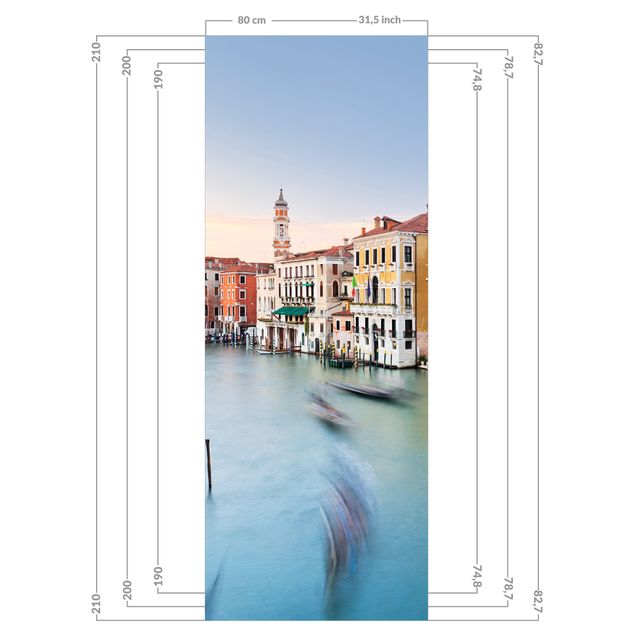 Revestimento de parede para duche Grand Canal View From The Rialto Bridge Venice