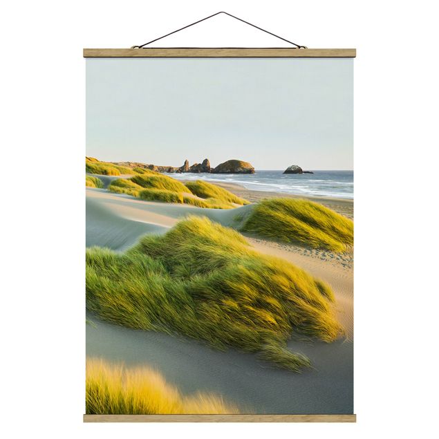 quadro de praia Dunes And Grasses At The Sea