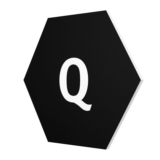 Quadros pretos Letter Black Q