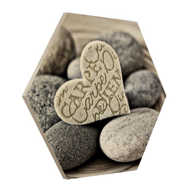 Quadros modernos Carpe Diem Heart With Stones