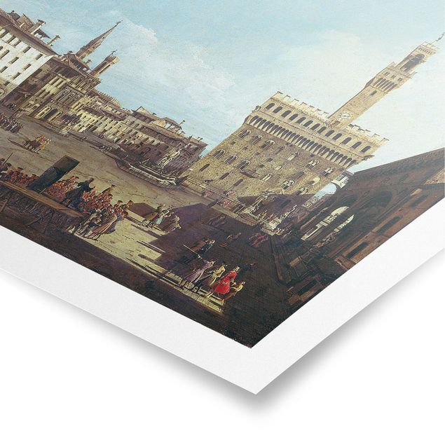 Quadros por movimento artístico Bernardo Bellotto - The Piazza della Signoria in Florence