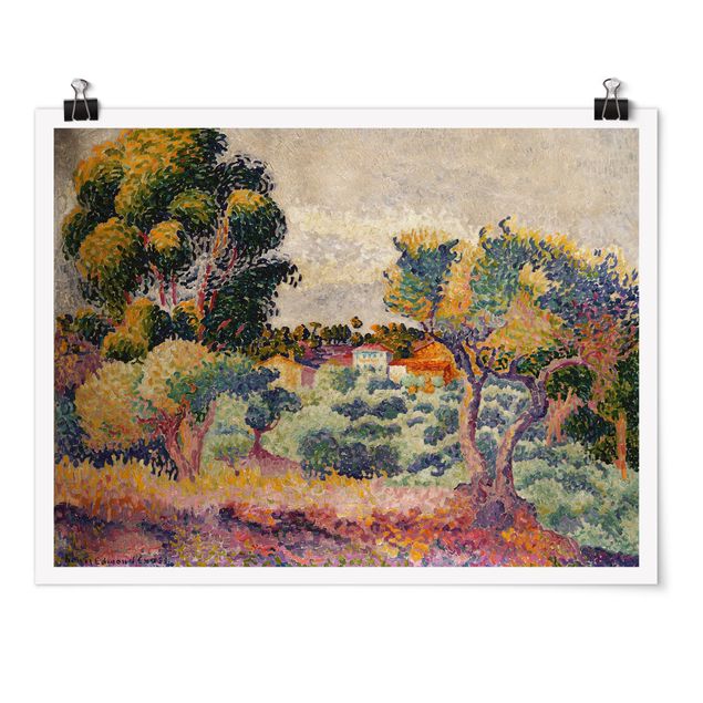 Quadros por movimento artístico Henri Edmond Cross - Eucalyptus And Olive Grove