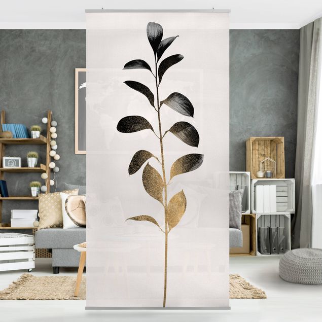 decoraçoes cozinha Graphical Plant World - Gold And Grey