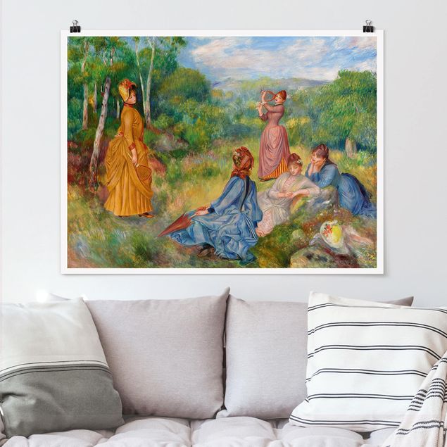 decoraçao para parede de cozinha Auguste Renoir - Young Ladies Playing Badminton
