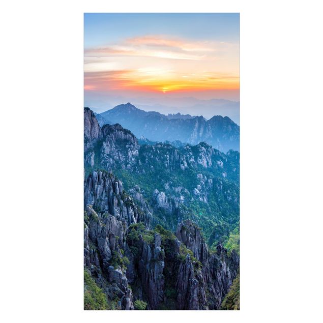 Revestimento de parede para duche Rising Sun Over The Huangshan Mountains