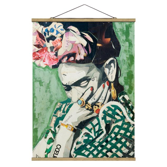 Quadros modernos Frida Kahlo - Collage No.3