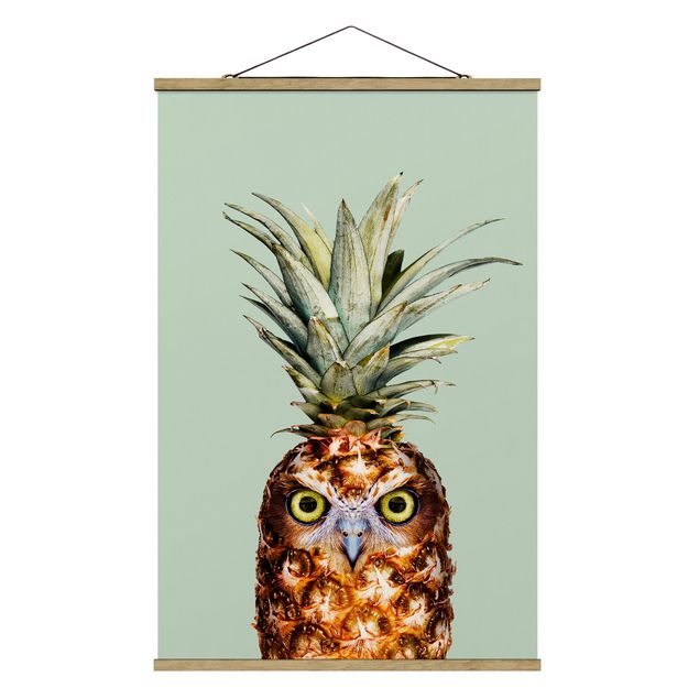 quadros de flores Pineapple With Owl