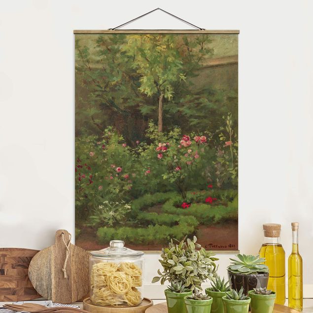 decoraçao para parede de cozinha Camille Pissarro - A Rose Garden