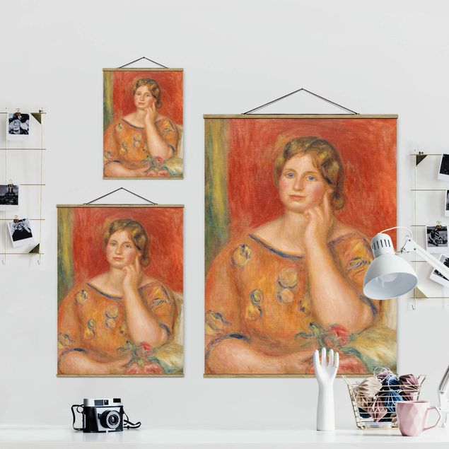 quadros decorativos para sala modernos Auguste Renoir - Mrs. Osthaus