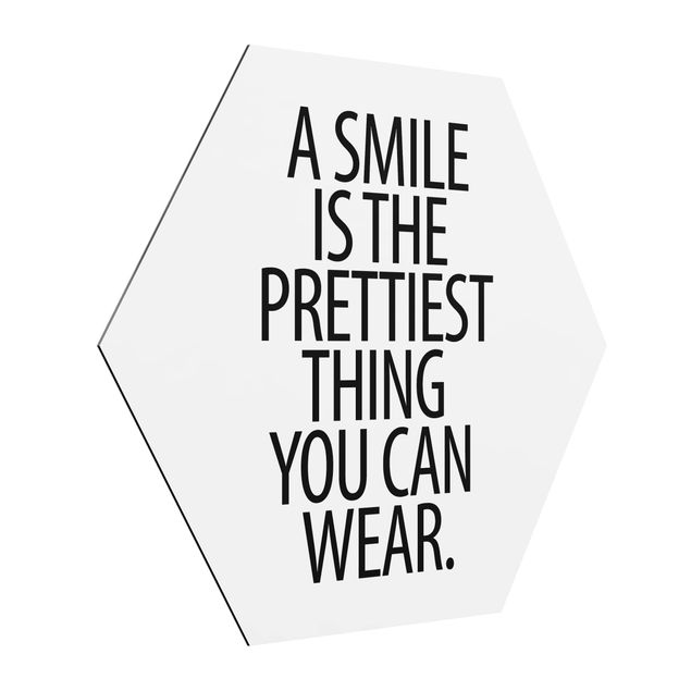 quadros para parede A Smile Is The Prettiest Thing Sans Serif