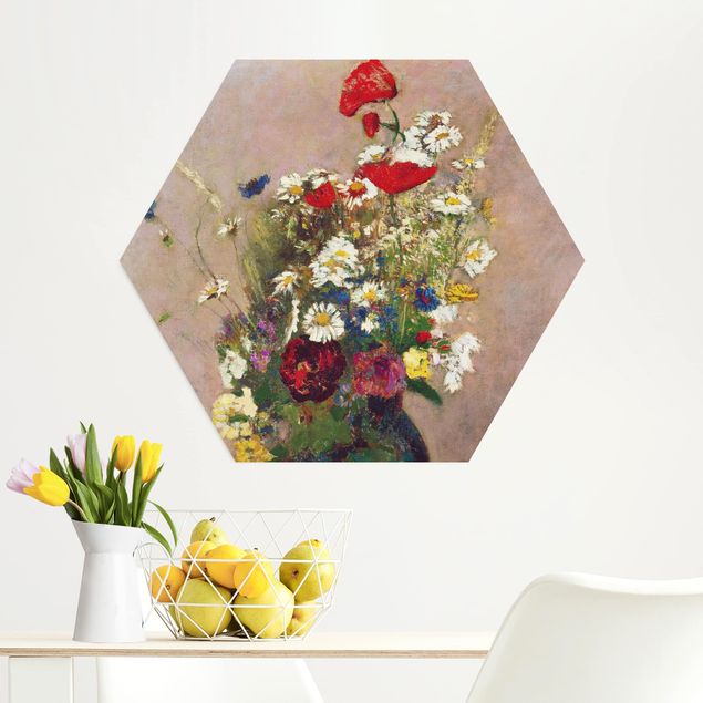 decoraçoes cozinha Odilon Redon - Flower Vase with Poppies